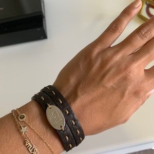 Fendi Jewelry - Fendi Selleria Wrap Leather Bracelet Brown/Silver Fendi Jewelry - Fendi Selleria Wrap Leather Bracelet Brown/Silver